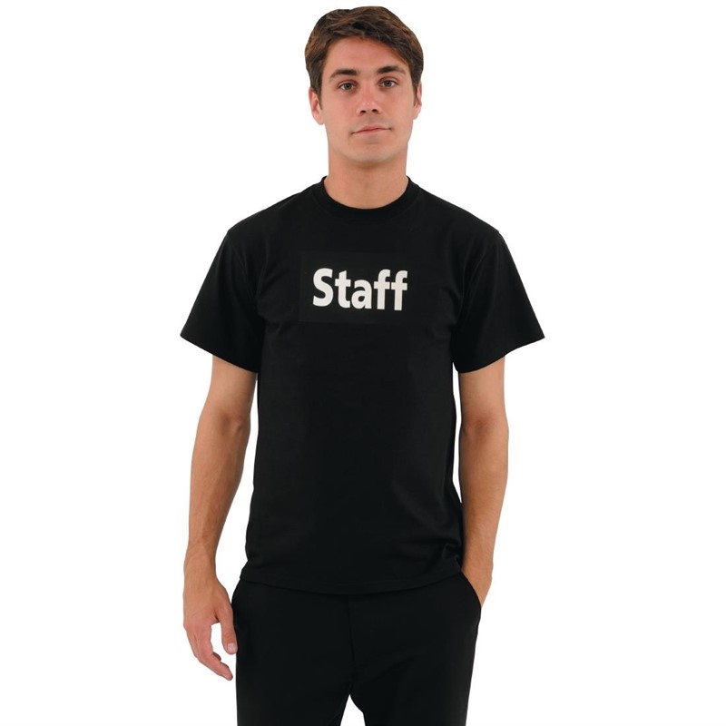 Unisex T-shirt met opdruk Staff zwart L